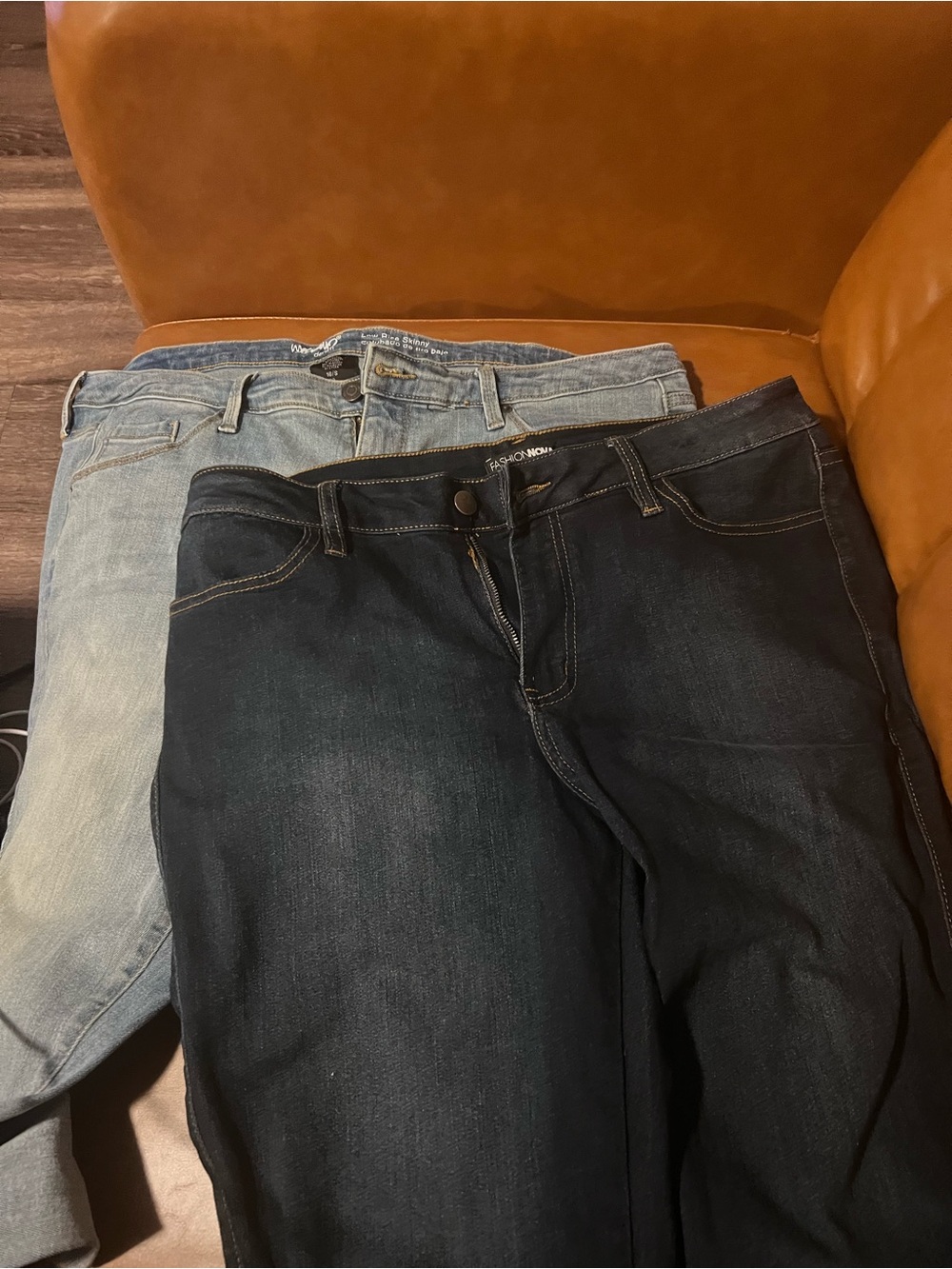 Mossimo size 16s and Fashion Nova size 15 women’s denim jeans